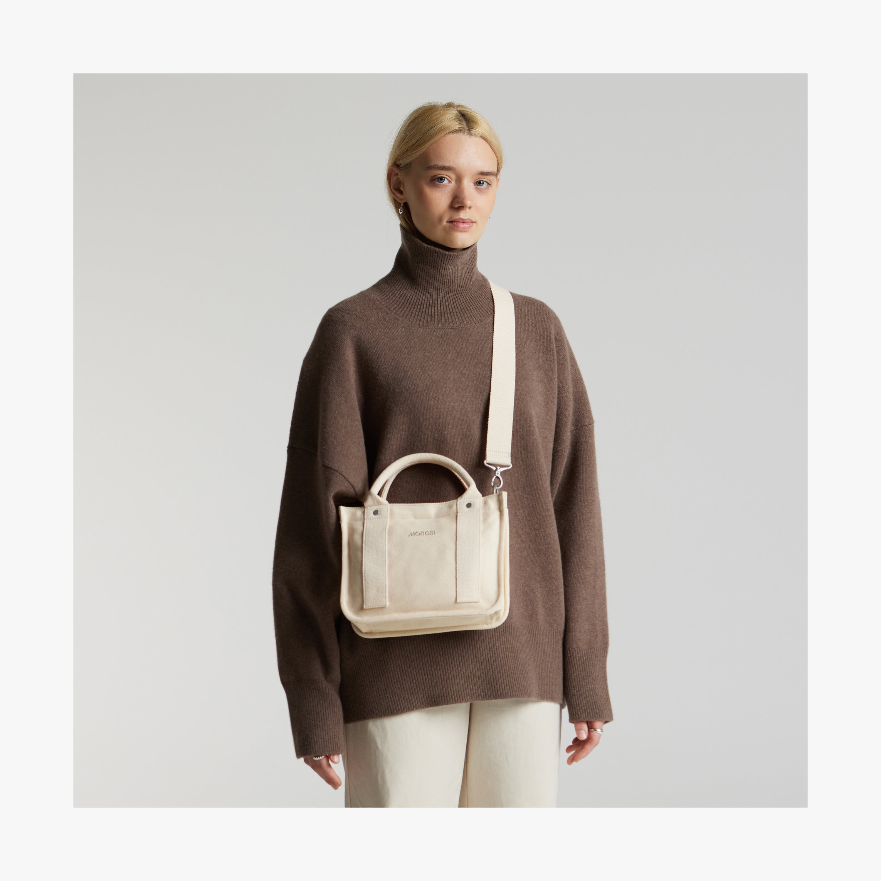 Gesso Small Tote, Premium Cotton Canvas Travel Bag | Monos Luggage ...
