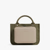 Back view of Gesso Small Tote in Moss with folio kit (thumbnail)