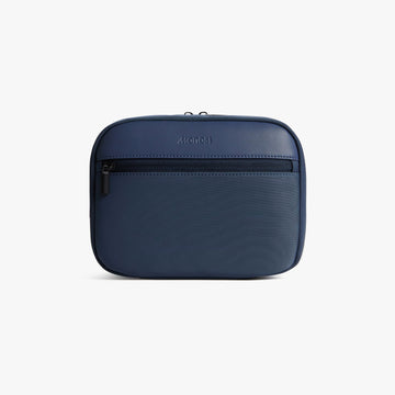 Front view of Metro Hanging Toiletry Case in Oxford Blue