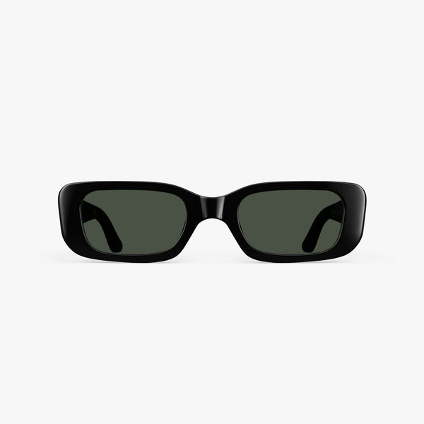 Black / G15 Lens | Front view of Mesa Sunglasses in Black with G15 Lens