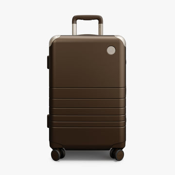 Front view of Hybrid Carry-On Plus in Adobe Brown