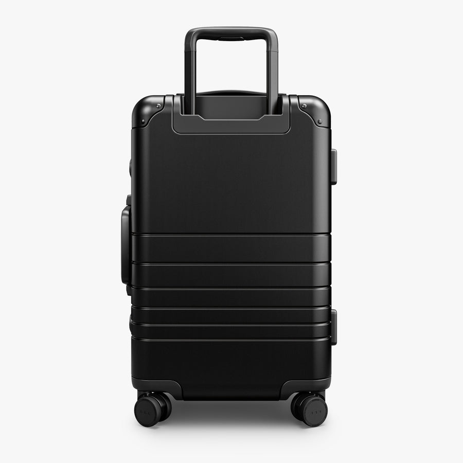 Caviar Black | Back view of Aluminum Carry-On Plus in Caviar Black