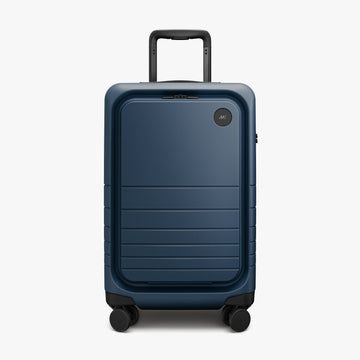 Front view of Expandable Carry-On Pro in Ocean Blue