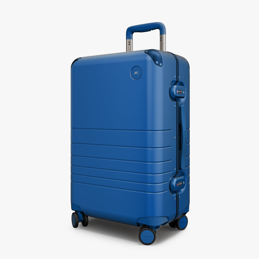 Coastal Blue | Angled view of the Hybrid Carry-On Plus in Coastal Blue