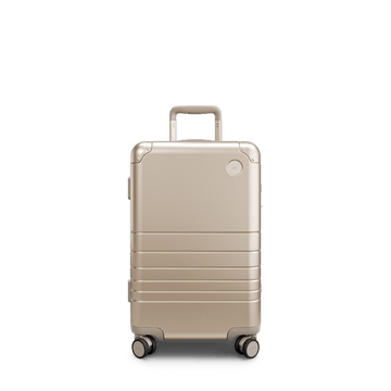 Front view of Aluminum Carry-On Plus in Champagne Gold