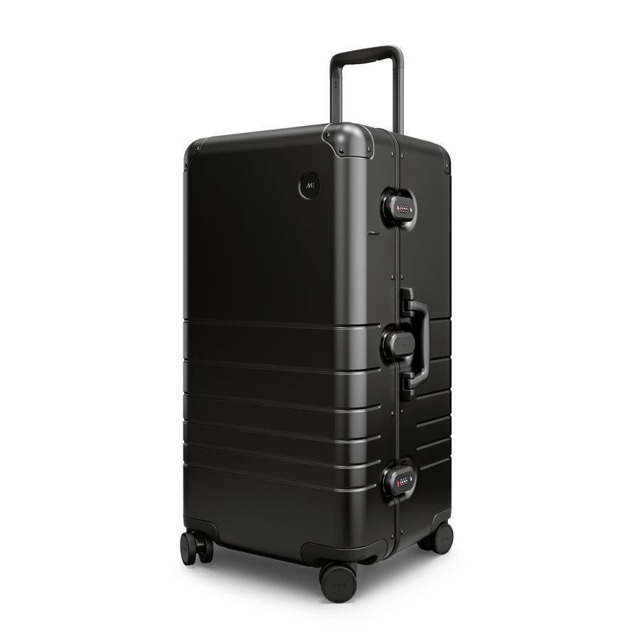 Caviar Black Hover | Angle view of Aluminum Trunk in Caviar Black