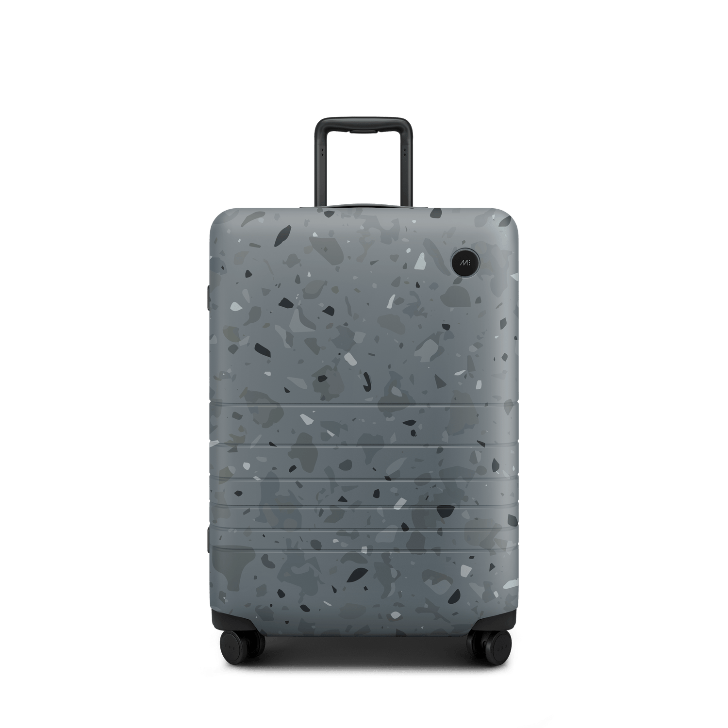 Terrazzo Graphite Scaled | Front view of Check-In Medium in Terrazzo Graphite