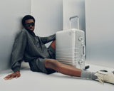 The Aluminum Carry-On in Aspen Silver — a sleek, durable travel companion crafted from aerospace-grade aluminum for timeless elegance and strength.