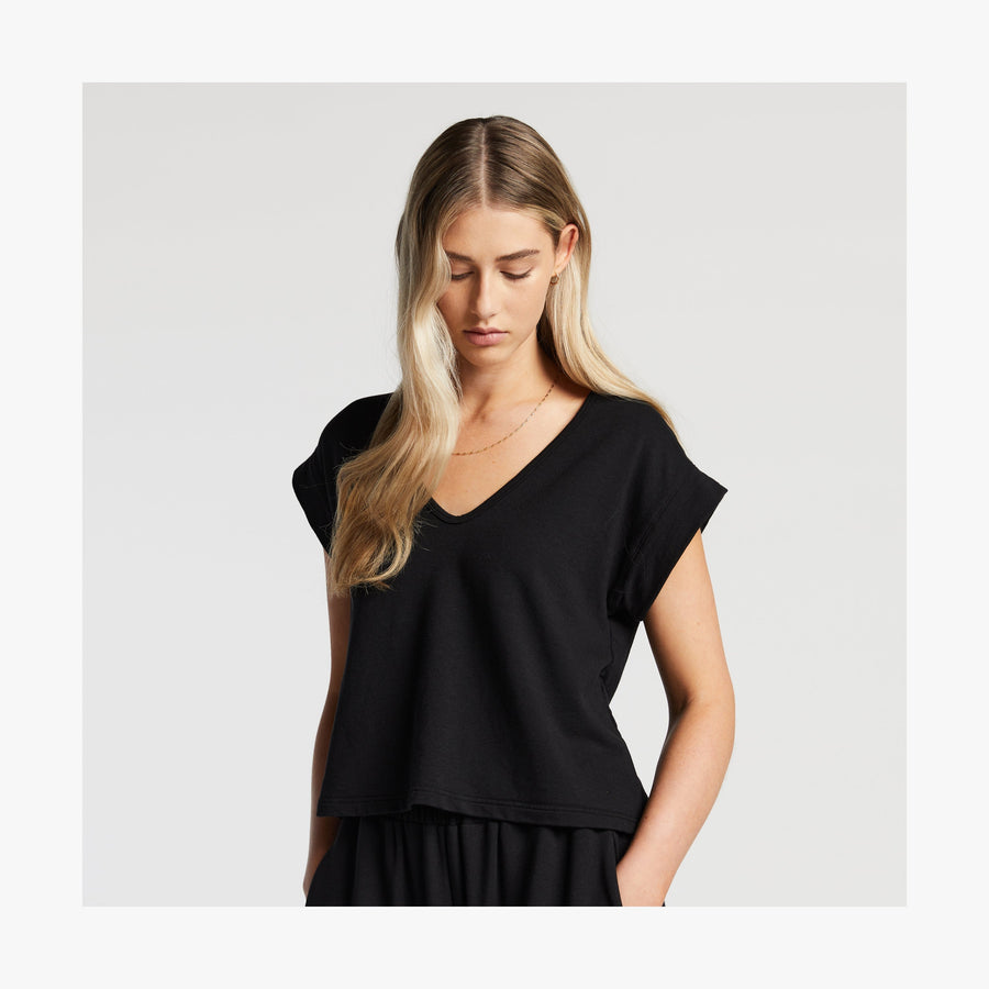 Black | Front view of Sevilla Top in Black