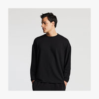Front view of man in Kyoto Long Sleeve in Black (thumbnail)