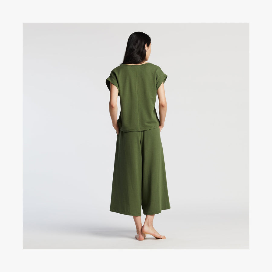 Cypress Green | Full body back view of Sevilla Top in Cypress Green