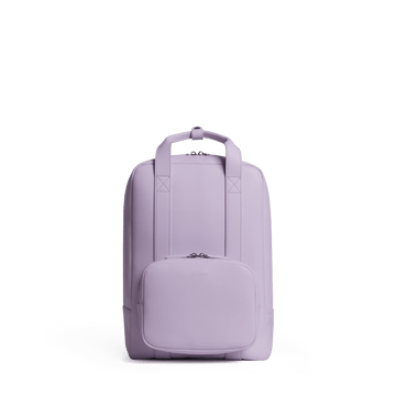 Front view of Metro Backpack Purple Icing