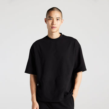 Front view of man in Kyoto Short Sleeve in Black