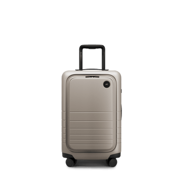 Front view of Carry-On Pro in Desert Taupe