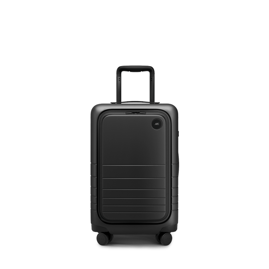 Midnight Black Scaled | Front view of Carry-On Pro in Midnight Black
