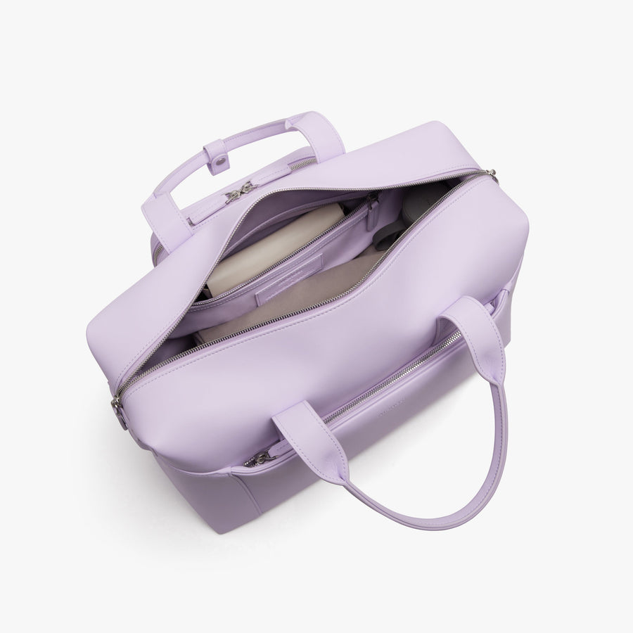 Purple Icing | Front Interior view of Metro Duffel in Purple Icing