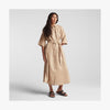 Full body front view of Algarve Shirt Dress in Cliff Stone (thumbnail)