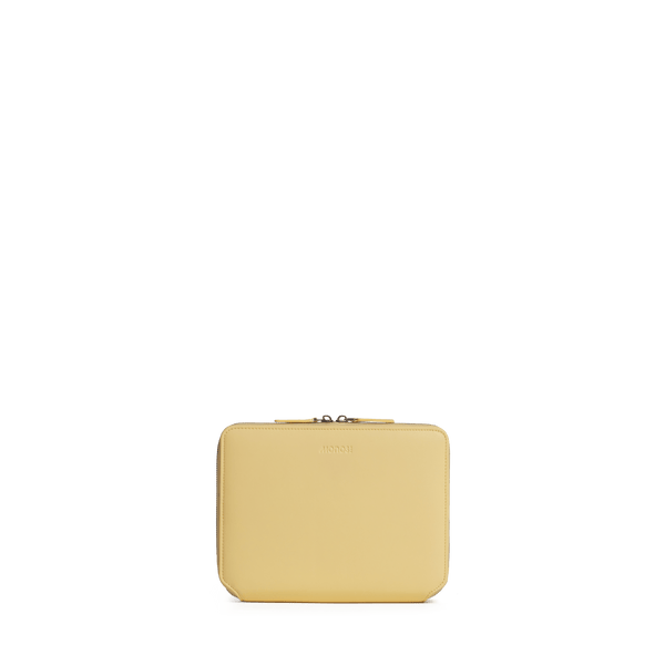 Banana Pudding (Vegan Leather) Scaled | Front view of Metro Folio Kit in Banana Pudding