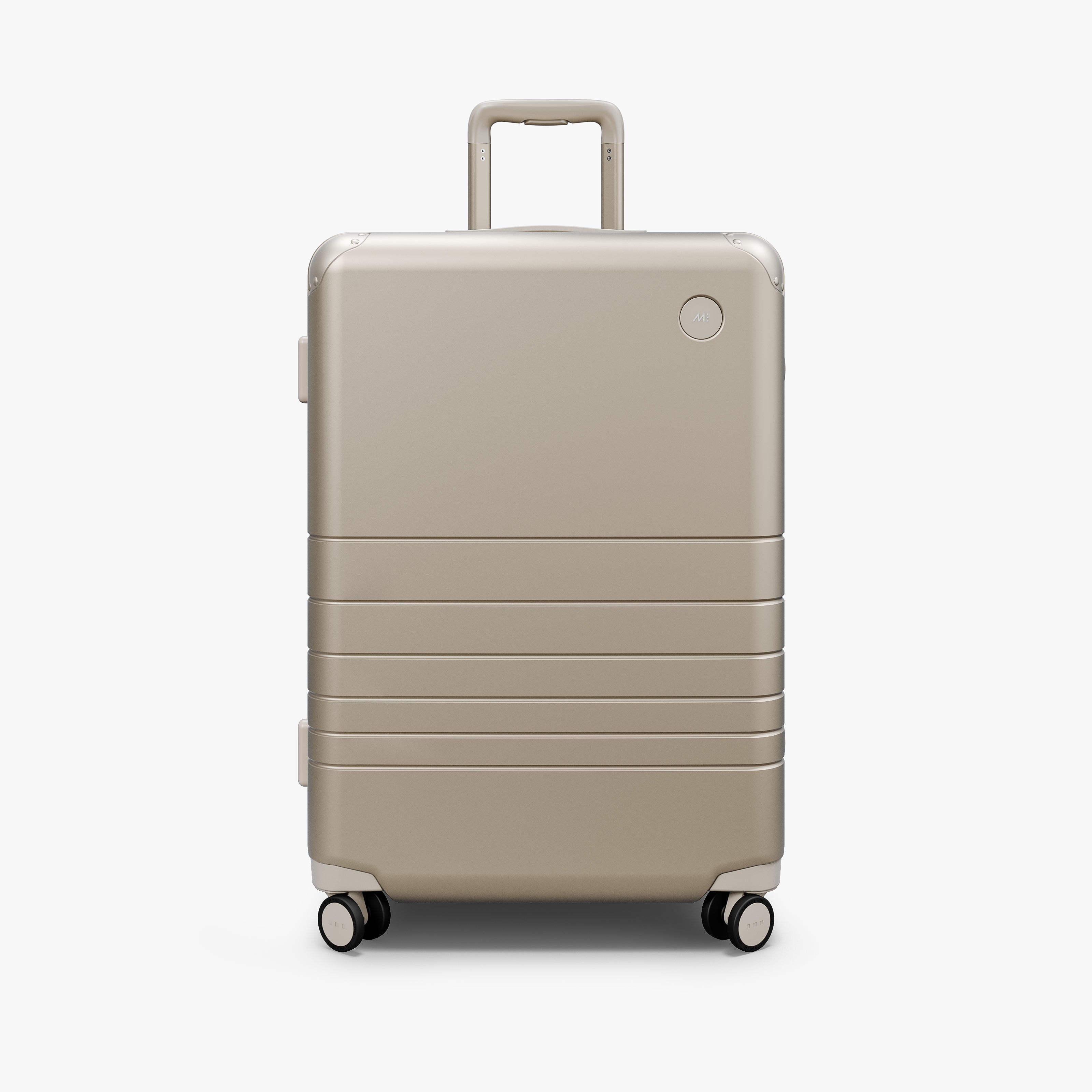 Zipperless Check In Luggage Champagne Medium 26 Monos Suitcases Travel Accessories
