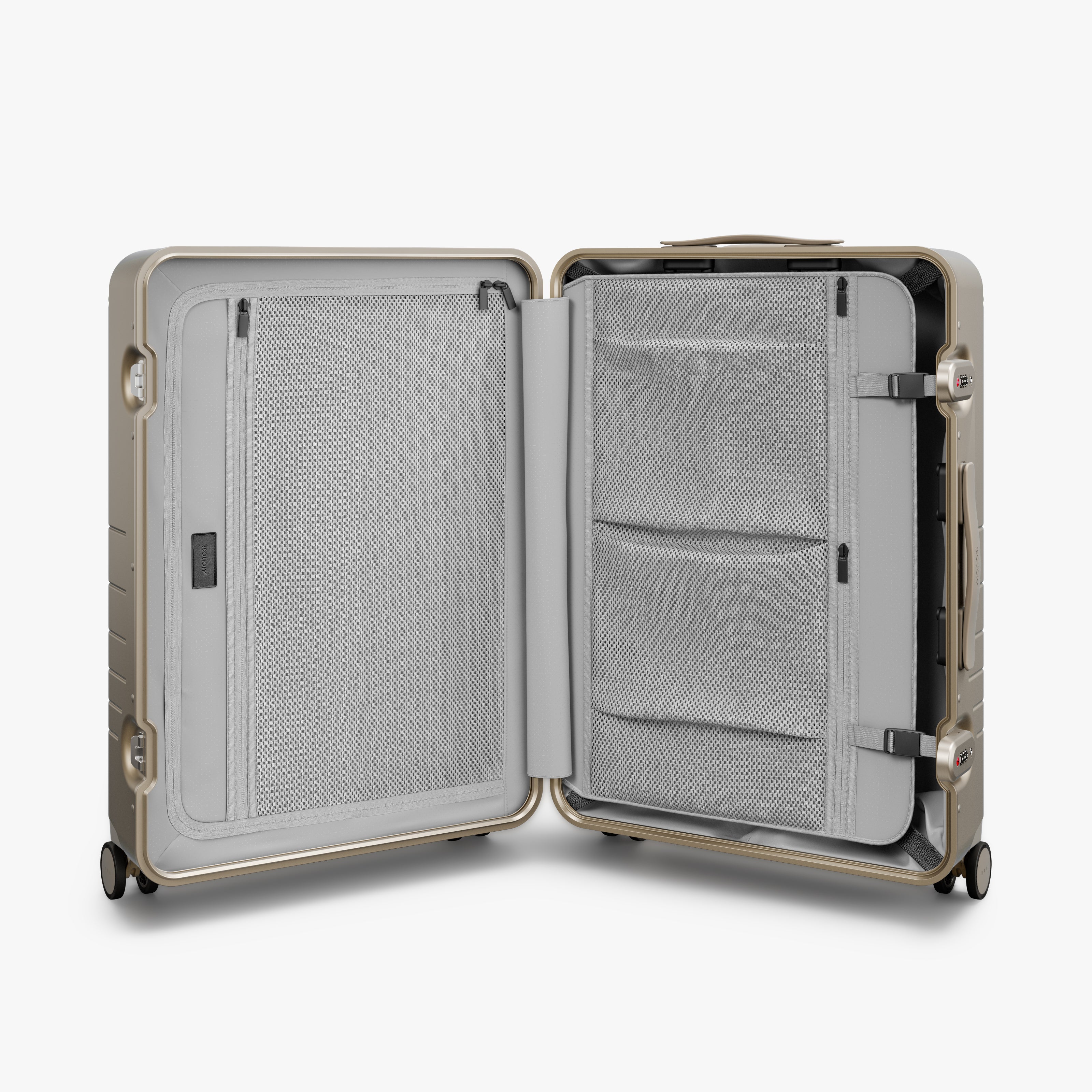 Hybrid Check-In Medium Luggage | Aluminum Suitcases – Monos Canada