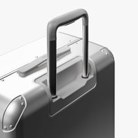 Extended luggage handle view of Hybrid Check-In Medium in Silver (thumbnail)
