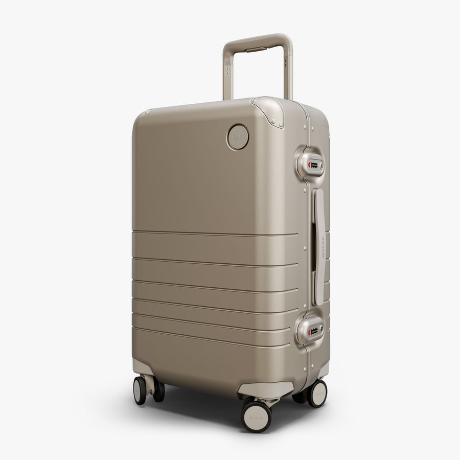 Champagne | Angled view of Hybrid Carry-On in Champagne