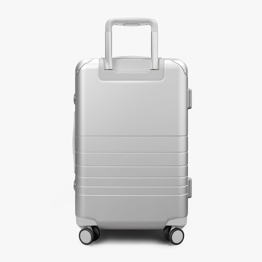 Silver | Back view of Hybrid Carry-On Plus in Silver