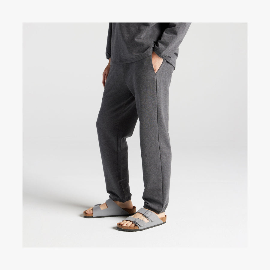 Heather Charcoal | Angled view of Kyoto Pants in Heather Charcoal