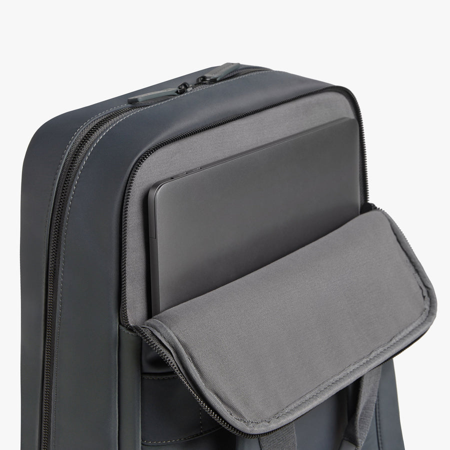 Dover Grey | View padded laptop sleeves on Metro Backpack Dover Grey
