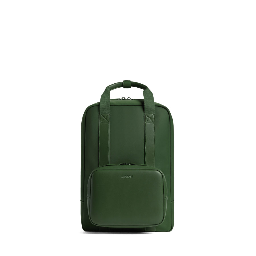 Juniper Green Scaled | Front view of Metro Backpack Juniper Green