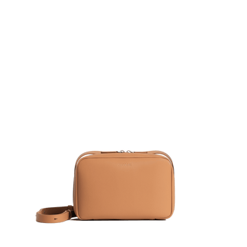 Front view of Metro Crossbody Saddle Tan