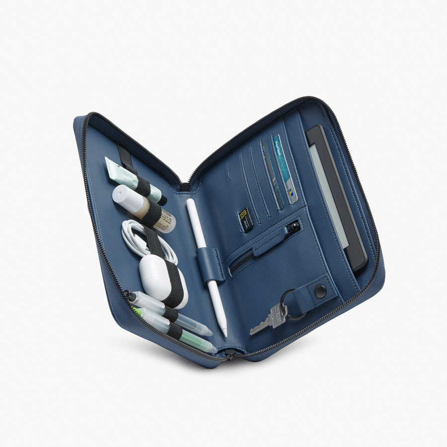Oxford Blue | Inside Angle view of Metro Folio Kit in Oxford Blue