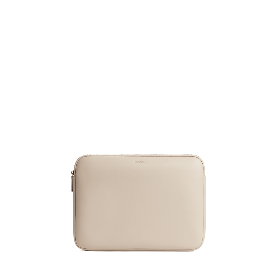 16-inch / Ivory (Vegan Leather) Scaled | Metro Laptop Sleeve in Ivory