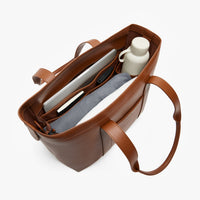 Angled view of Metro Tote in Mahogany (thumbnail)