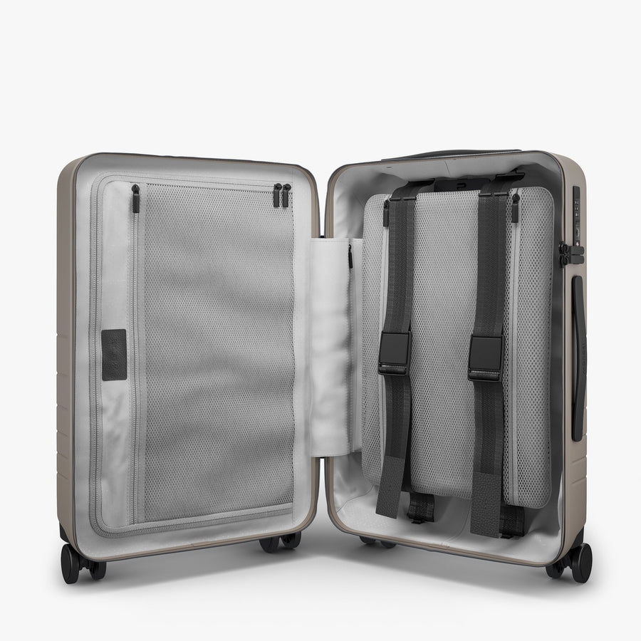Hybrid Carry-On Luggage  Cabin Size Aluminum Suitcases, Monos Travel