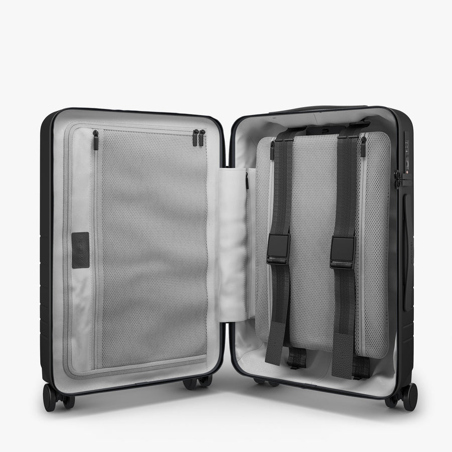 Midnight Black | Inside view of Carry-On Plus in Midnight Black