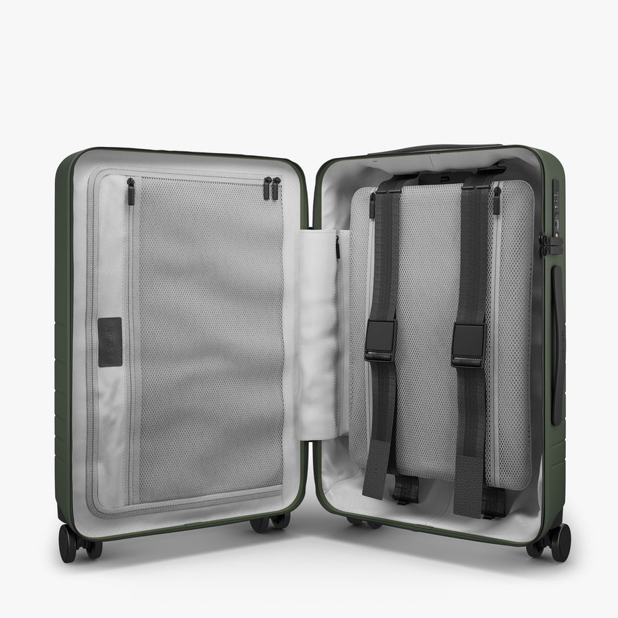 Olive Green | Inside view of Carry-On Pro Plus in Olive Green