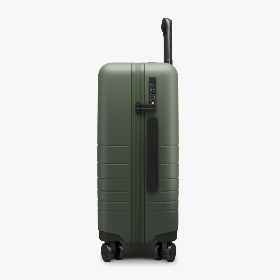 Olive Green | Side view of Carry-On Plus in Olive Green