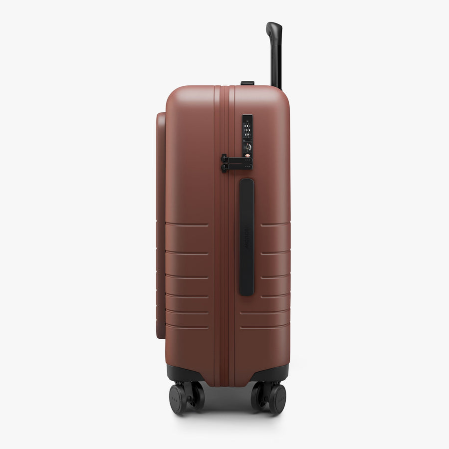 Terracotta | Side view of Carry-On Pro Plus in Terracotta