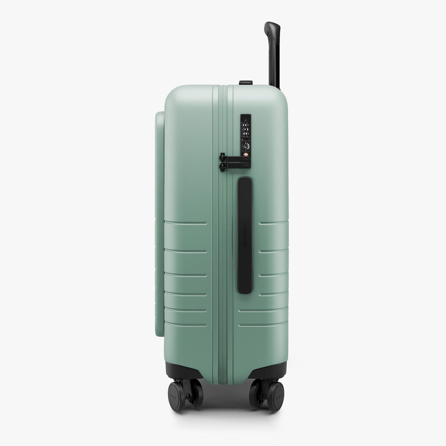 Sage Green | Side view of Carry-On Pro Plus in Sage Green