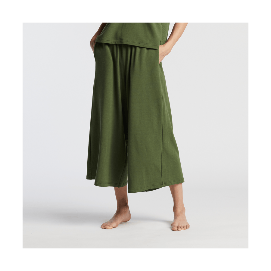 Cypress Green Scaled | Front view of Sevilla Pants in Cypress Green