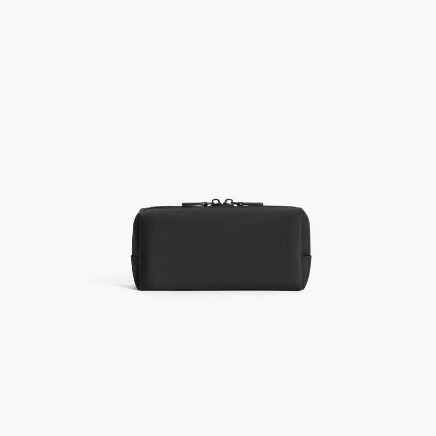 Small / Carbon Black | Back view showing pocket of Metro Toiletry Case Small in Carbon Black