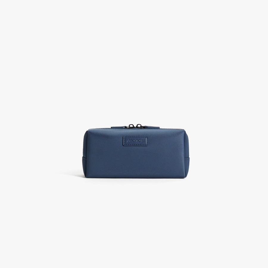 Small / Oxford Blue Cart | Front view of Metro Toiletry Case Small in Oxford Blue